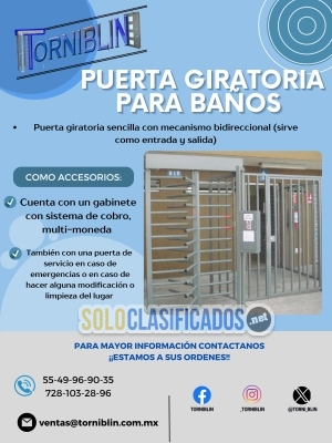 PUERTA GIRATORIA PARA BAÑOS PUBLICOS / TORNIBLIN... 