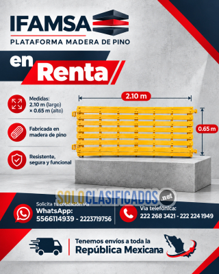 RENTA DE CHAROLAS PARA ANDAMIO...