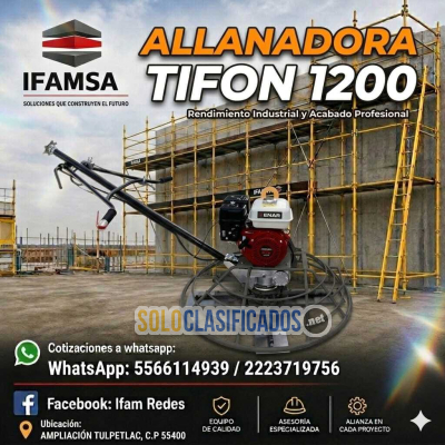 TIFON 1200 Allanadora  Pavimentación Allanadora de concreto... 