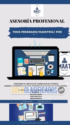 Asesoría profesional tesis Pregrado /maestría... 