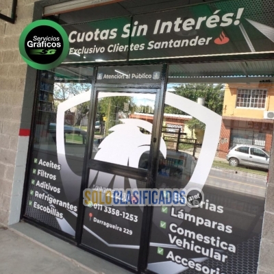 Solo Clasificados - Vinilos Impresos o de corte para Vidrios y Vidrieras - imagen: 5
