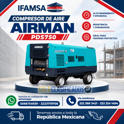 COMPRESOR DE AIRE AIRMAN MODELO PDS750...