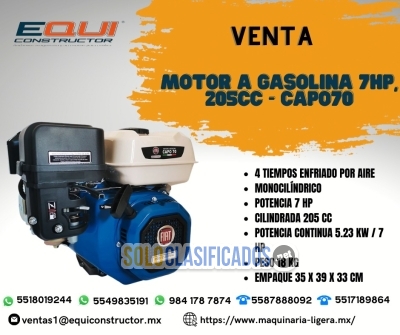 Venta Motor a Gasolina 7HP Equiconstructor... 