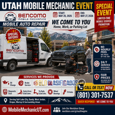 Mobile Mechanic Service at Your Location in Utah...