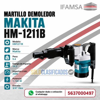 Solo Clasificados - Martillo demoledor HM  1211B - imagen: 1