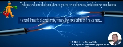 I do domestic electrical work in general remodeling installations... 