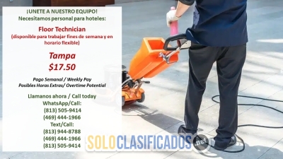 Vacantes para Floor Technician para Tampa... 