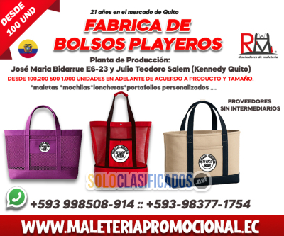 Solo Clasificados - Fabricantes de Bolsos de Playa en Quito Ecuador - imagen: 1