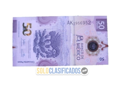 Billete de 50 pesos del año 2022 con imagen del México Antigüo. N... 