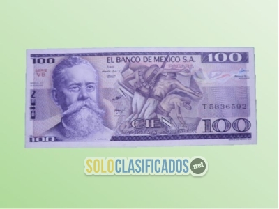 Billete de 100 pesos con parte de la obra “La trinchera” de Orozc... 