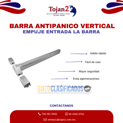BARRA ANTIPÁNICO VERTICAL – MODELO ESTÁNDAR Y USO RUDO...