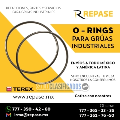 O Rings y refacciones Terex para grúas industriales... 