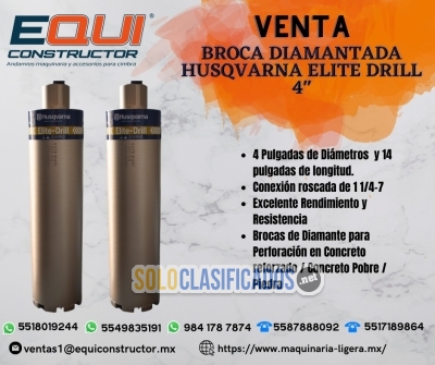 Venta de Broca Diamantada Husqvarna Elite Drill 4″.... 