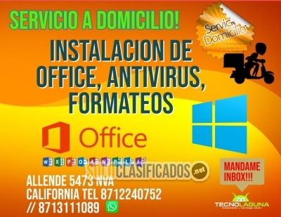 INSTALACION DE PAQUETEIA OFFICE EN TODA LA LAGUNA... 