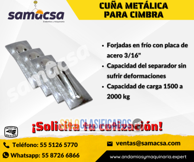 CUÑAS METÁLICAS REFORZADAS PARA CIMBRA SAMACSA...