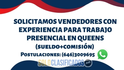 Se necesitan vendedores para trabajar en Queens... 