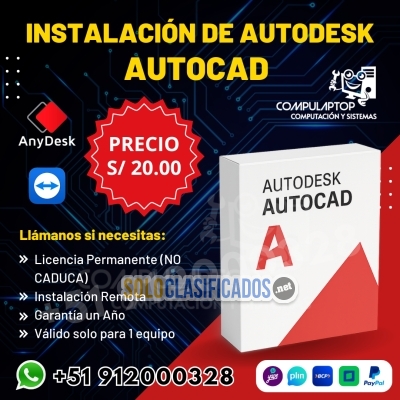 Solo Clasificados - Instalación remota de Programa AutoCAD - imagen: 1