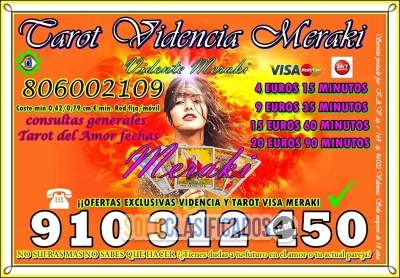 TAROTISTAS  10 € 40 min TAROT VISA 910312450 /806002109... 