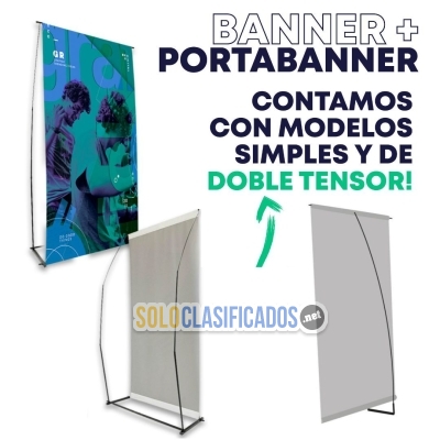 Solo Clasificados - Banners Colgantes O Para Porta Banner Personalizado - imagen: 2