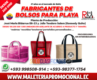 Solo Clasificados - Fabricantes de Bolsos de Playa en Quito Ecuador - imagen: 2