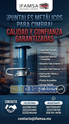 VENTAS DE PUNTALES METÁLICAS PARA CIMBRA...