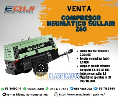 Venta Compresor Neumático Sullair 260... 