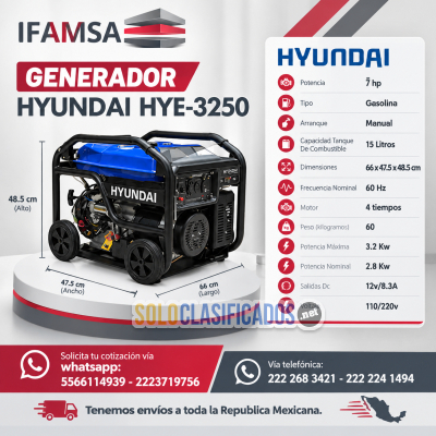 GENERADOR HYUNDAI HYE3250...