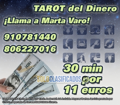 Encuentra la guía en tu camino al Dinero con el Tarot de Marta... 