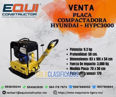 Venta Placa Compactadora HYPC3000 en Hidalgo... 