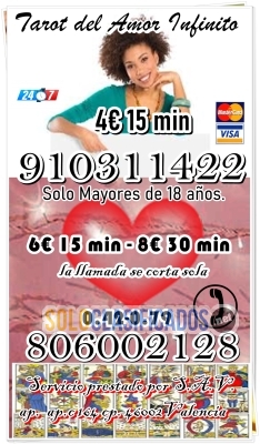 Videntes del Amor  oferta Visa 4 € 15 min 910311422 /806002128... 