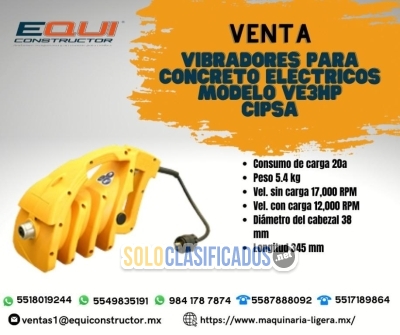 Venta Vibradores para Concreto Eléctricos... 