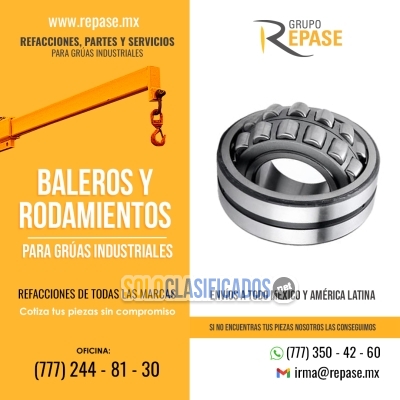 REFACCIONES PARA GRÚAS INDUSTRIALES, RODAMIENTOS, BEARINGS Y BAL... 