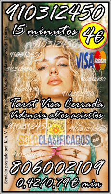 LAS MEJORES VIDENTES  ESPAÑA PROMOCIÓN TAROT VISA CERRADA 4 € 15 ...