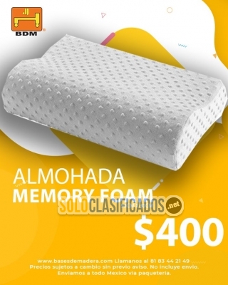 Almohada Memory Foam para dormir y descansar en Guadalupe... 