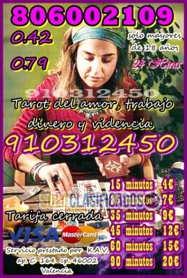 TAROT/MAGIA /VIDENCIA VISA 910312450 806002109 Coste min 042/079 ... 