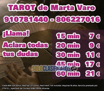 Encuentra la guía en tu camino con el Tarot de Marta... 