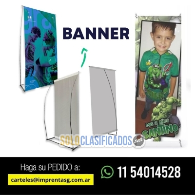 Impresion banner con porta banner simple o doble... 