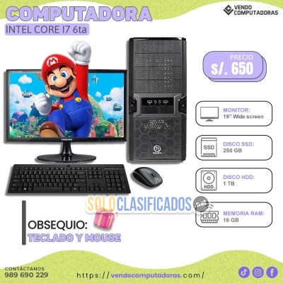 Solo Clasificados - Computadora Full Equipo con Bono Incluido - imagen: 4