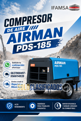 COMPRESOR DE AIRE AIRMAN PDS185...