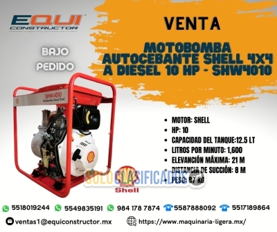 Venta Motobomba autocebante a Diesel 10 HP SHW4010 en Puebla... 