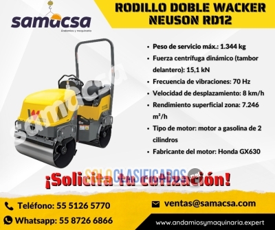 Rodillo doble Modelo RD12 Marca Wacker Neuson... 
