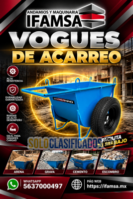 VOGUE DE ACARREO DE COLOR AZUL...
