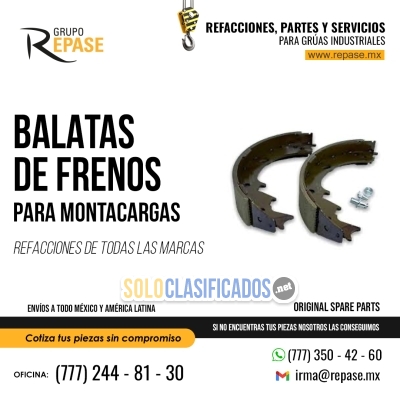 Solo Clasificados - BALATAS  DEF RENOS PARA MONTACARGAS REPASE MX - imagen: 1