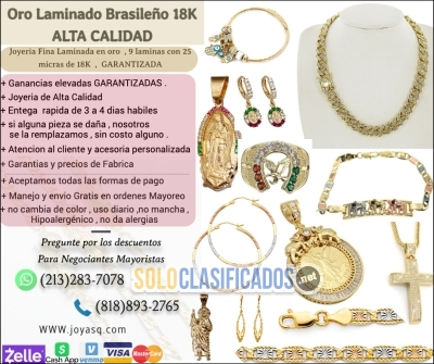 Oro Laminado Brasileño 18K ALTA CALIDAD... 