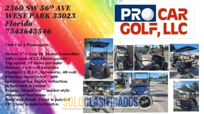 CLUB CAR  4 PASSENGERS  GOLF CART  (CLUB CAR  4 PASAJEROS)... 