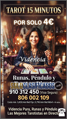 Solo Clasificados - SUPER OFERTAS EN TAROT VISA LINEA DIRECTA CON VIDENTES/ CLARIVIDENTES/ MEDIUM /FECHAS/ tiradas completas cartomantes expertas - imagen: 1
