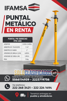 RENTA DE PUNTAL METALICO AMARILLO...