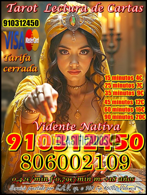 Videncia 910312450 Tarot Tirada del Amor completa Promoción 15 mi...