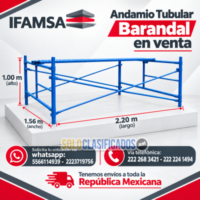 VENTA DE ANDAMIO TUBULAR BARANDAL MODELO AH-100...