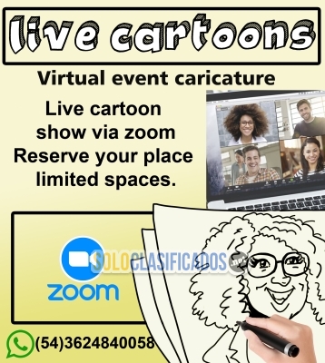 Virtual event caricature ( caricaturas en eventos virtuales)... 